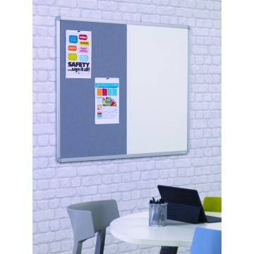 Dual Pinup Pen Boards W900xH600mm Grey