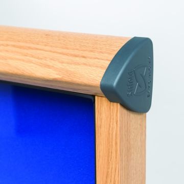 Shield Exterior Wall Mounted Showcase 570x712mm Wood Effect Frame Royal Blue