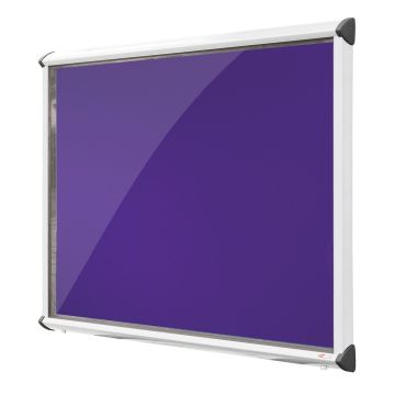 Shield Exterior Wall Mounted Showcase 1050x1182mm Aluminium Frame Purple
