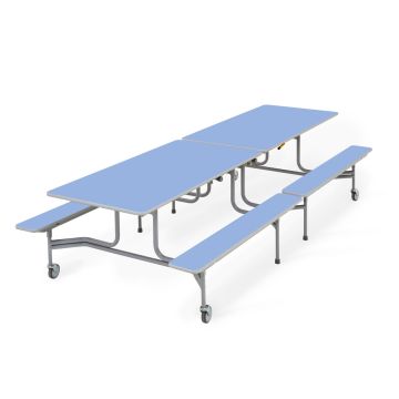 BY Bench Folding Dining Table 12 Seats Blue 640mm