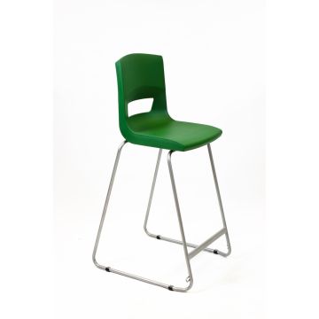 Postura Highchair Grey Frame H560mm Forest Green