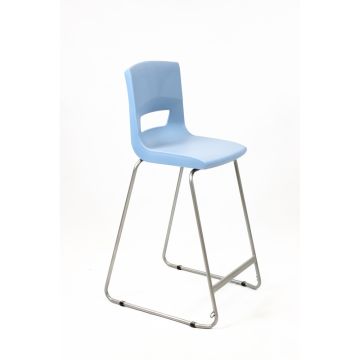 Postura Highchair Grey Frame H610mm Powder Blue