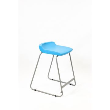 Postura Stool Grey Frame H560mm Aqua Blue