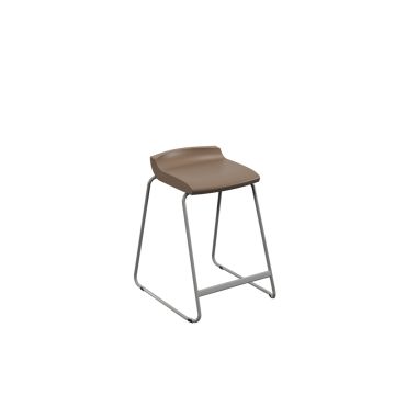 Postura Stool Grey Frame H610mm Misty Brown