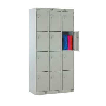 3 Column Locker W300 x D450 x H1800mm Light Grey