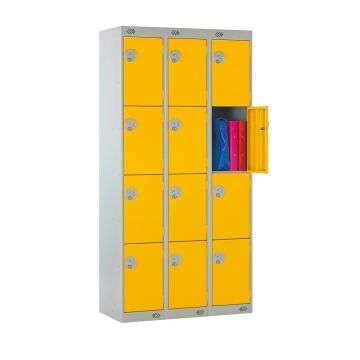 3 Column Locker W300 x D450 x H1800mm Yellow