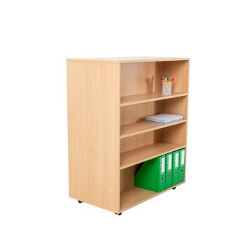 Double Sided Mobile Bookcase H1250mm Beech