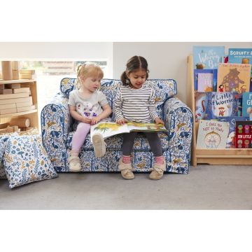 Wild Wood Children's Loose Cover Sofa Animal Mustard