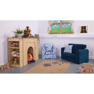 Wild Wood Loose Cover Chair Animal Teal