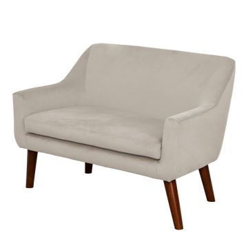 Wild Wood Children's Velvet Sofa Cream