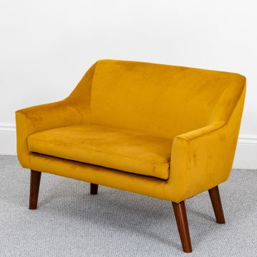 Wild Wood Children's Velvet Sofa Mustard