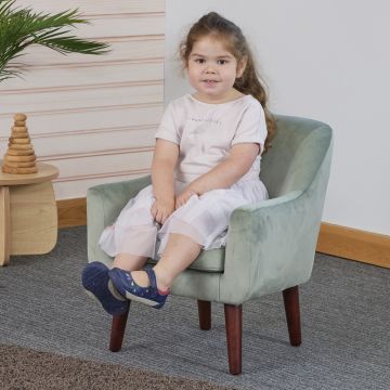 Wild Wood Children's Velvet Chair Sage