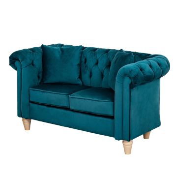 Wild Wood Children's Chesterfield Sofa Teal