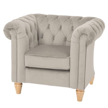 Wild Wood Chesterfield Chair Cream