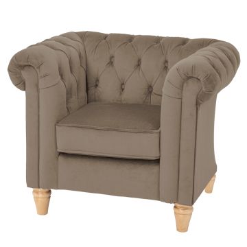 Wild Wood Chesterfield Chair Mink