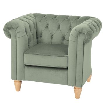 Wild Wood Chesterfield Chair Sage