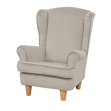 Wild Wood Wingback Chair Cream