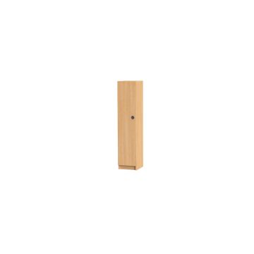 1 Door Wooden Locker H1370mm Inset Handle Beech