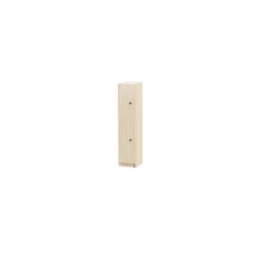 2 Door Wooden Locker H1370mm Handle Maple
