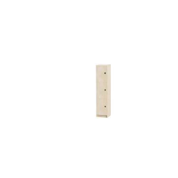 3 Door Wooden Locker H1370mm Inset Handle Maple