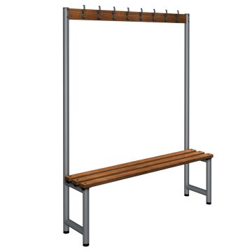 Single Cloakroom Unit L1500mm Silver