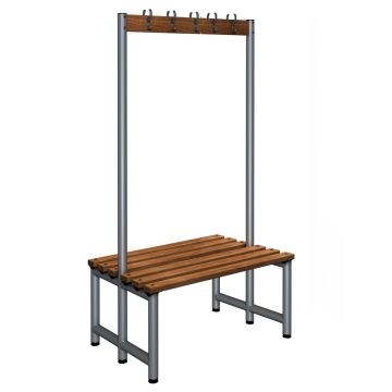 Double Sided Cloakroom Unit L1000mm Grey