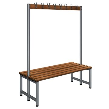 Double Sided Cloakroom Unit L1000mm Silver