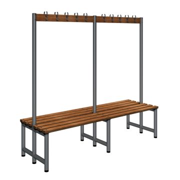 Double Sided Cloakroom Unit L2000mm Grey