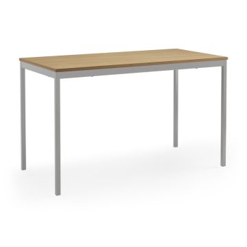 FW Rect 1200x600xH760mm LGrey Frame Beech Top