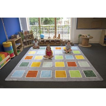 Rainforest Squares Placement Carpet 3m x 3m