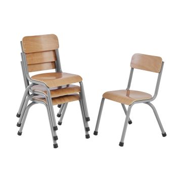 Milan Chair H350mm Grey Frame Pack of 4