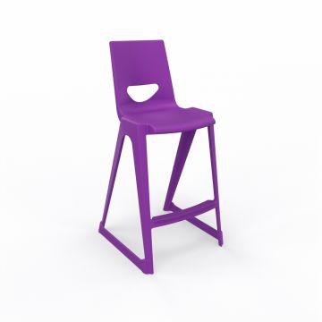 EN One High Chair 685mm Velvet Purple with bag hook