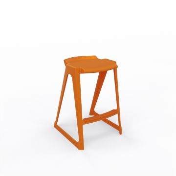 EN One Stool 685mm Mandarin Orange with bag hook