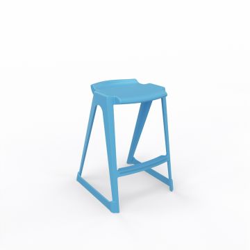 EN One Stool 610mm Sky Blue with bag hook