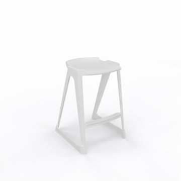 EN One Stool 610mm White with bag hook