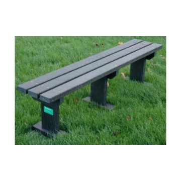 Eco Sturdy Adult Bench 3 Seater H490mm Black