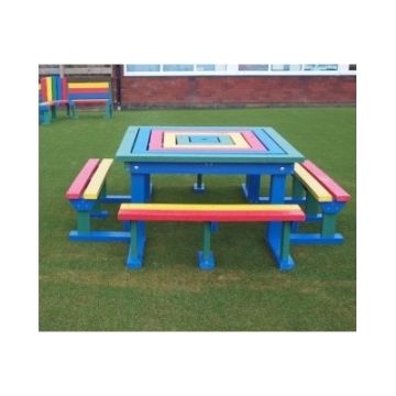 Recycled Plastic Junior Octobrunch Picnic Table H630mm Rainbow