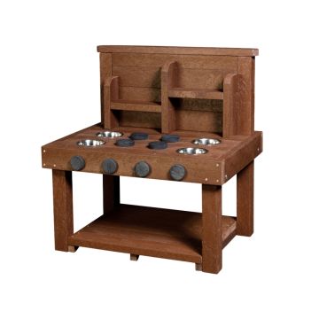 Recycled Plastic Mud Kitchen Brown