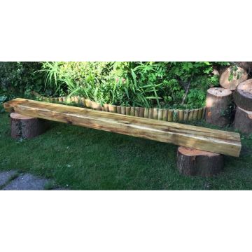 2.4m Stumps and Sleeper Bench