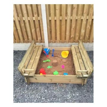 Sandpit with Folding Lid Seats