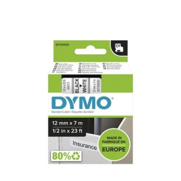 DYMO Labels for DYMO Label Manager 160 Black on White 12mm x 7mm