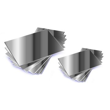 Flat Plastic Mirrors Pack of 10