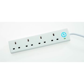 Surge Protected Four Way Mains Extension Lead