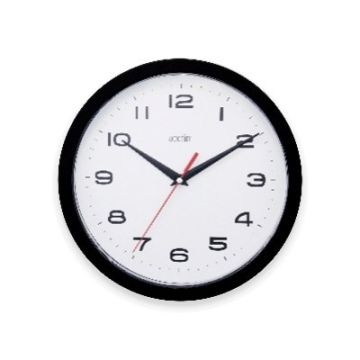 12 Hour Dial Clock 245mm Black