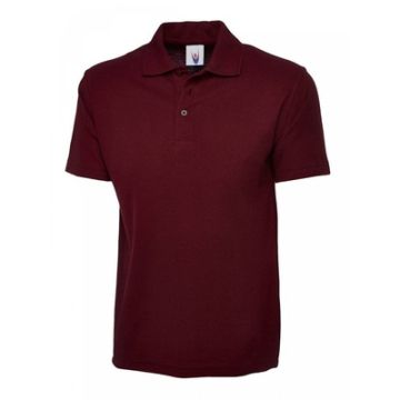 Mens Polo Shirt L Maroon