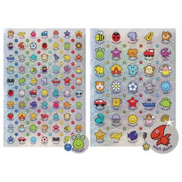 35/25mm Sparkly Praise Message Stickers & 10mm Sparkly No Words Stickers