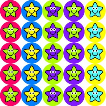 10mm Star Stickers Pack 720