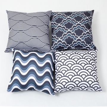 Wild Wood Black & White Patterned Cushions 40 x 40cm Pack of 4