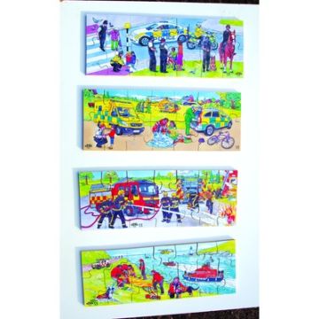 Emergency Services Puzzles Pack of 4