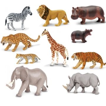 Plastic Jungle Animals Pack of 10